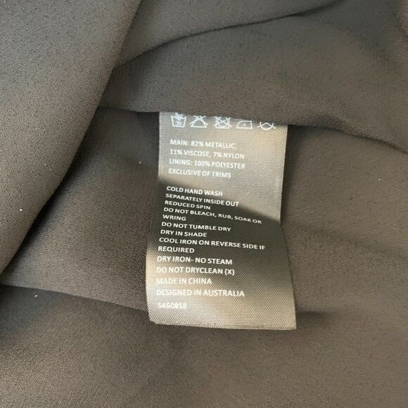 Bardot Ariella Mini Skirt Black Metallic Velvet - Picture 7 of 10